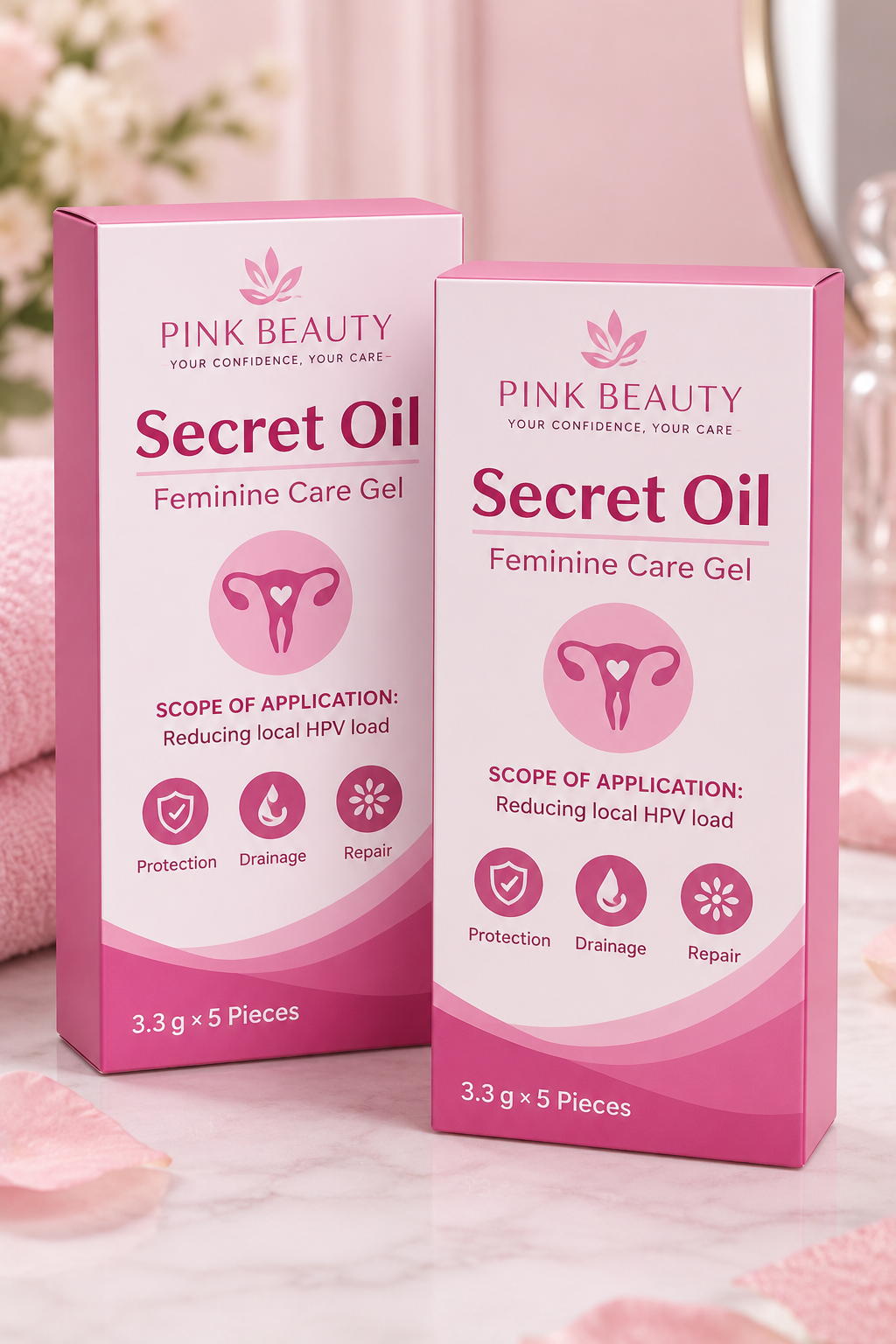 Pink Beauty Feminine Care Gel – 5 Pieces